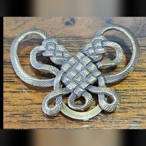 Vtg MMA Scarf Clip Bow 1982 Metropolitan Museum Art Braided Weave